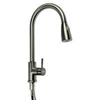 Смеситель для кухни ZEIN Z4961, нержавеющая сталь, с выдвижной лейкой, 2 режима, серый Смеситель для кухни ZEIN Z4961, нержавеющая сталь, с выдвижной лейкой, 2 режима, серый
