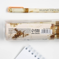 Ручка с колпачком и нанесением soft-touch &laquo;Учителю&raquo;, синяя паста 0.7 мм