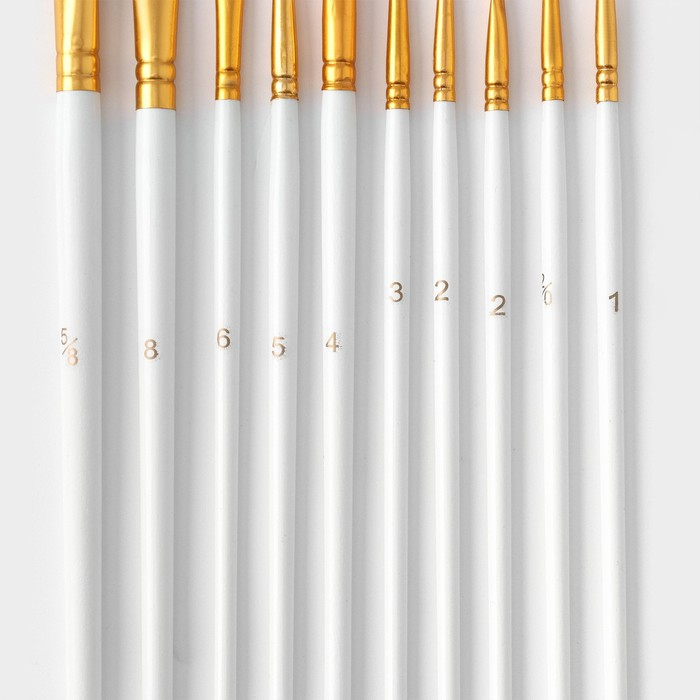 Набор кондитерских кисточек для декорирования Доляна &laquo;Ларсон&raquo;, 10 шт, цвет белый