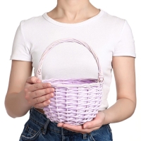 Корзина плетеная, 20&times;20&times;11,5/25 см, ива