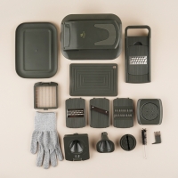 Овощерезка универсальная SL Home &laquo;Оливковая роща&raquo;, 9 в 1, стекло, цвет оливковый