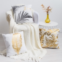 Наволочка декоративная Этель &laquo;Гербарий&raquo; 42 х 42 см, велюр