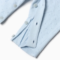 Комбинезон вязаный, цвет голубой рост 74 см