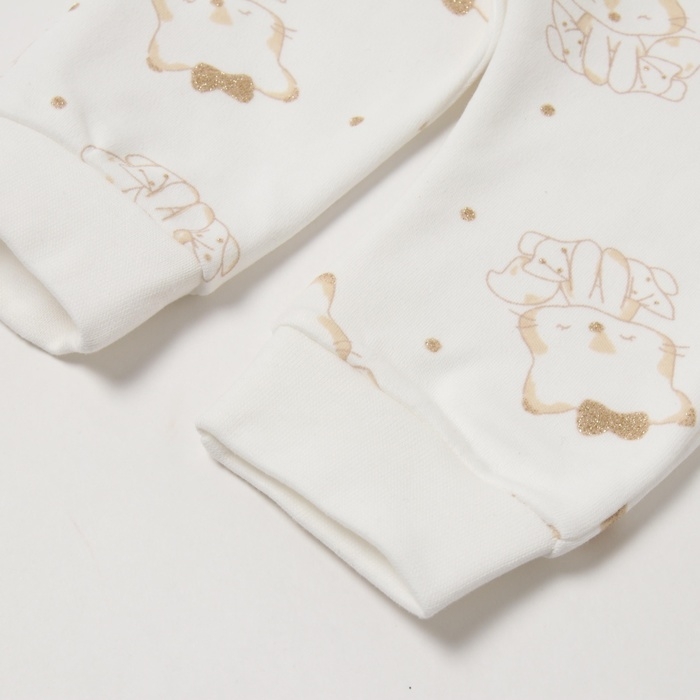 Комплект детский, цвет белый/бежевый, рост 62 см