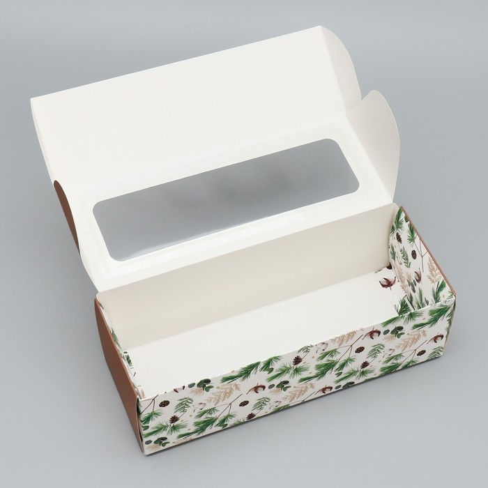 Коробка для кондитерских изделий с окном &laquo;Счастья в новом году&raquo;, 26 х 10 х 8 см, Новый год