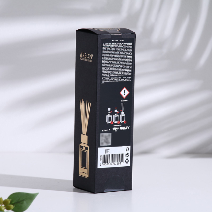 Диффузор ароматический для дома Areon Sticks Premium, 85 мл, "Aquamarine"