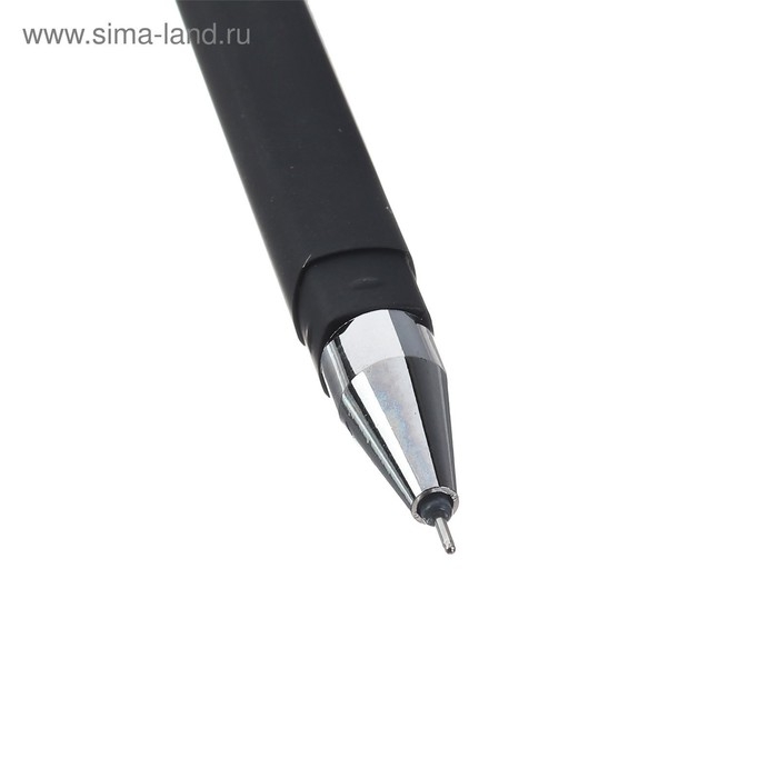 Ручка гелевая ErichKrause G-Cube, узел 0.5 мм, чернила чёрные, покрытие Soft Touch, квадратное сечение корпуса, длина линии письма 500 метров