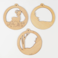 Ёлочная подвеска из дерева своими руками на новый год «Олень», новогодний набор для творчества Ёлочная подвеска из дерева своими руками на новый год «Олень», новогодний набор для творчества