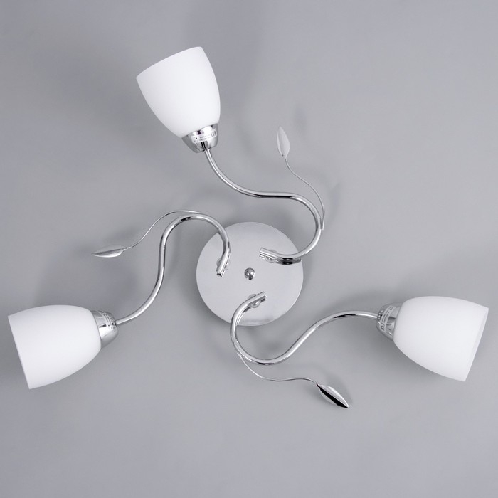 Люстра "Джил" 3х60Вт Е27 Хром 58х58х22см