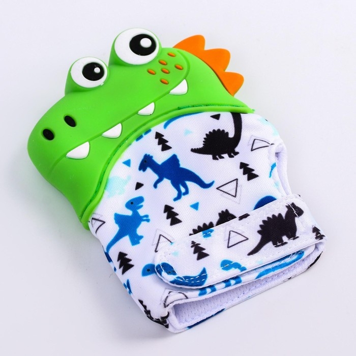 Прорезыватель рукавичка «Крокодильчик», на липучке, цвет МИКС, Крошка Я Прорезыватель рукавичка «Крокодильчик», на липучке, цвет МИКС, Крошка Я