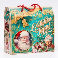 Новый год. Подарочная коробка новогодняя Вкус Детства 23 х 10 х 22 см.