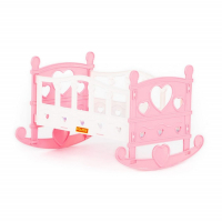 Кроватка-качалка для кукол сборная, 7 элементов, в пакете, МИКС Кроватка-качалка для кукол сборная, 7 элементов, в пакете, МИКС