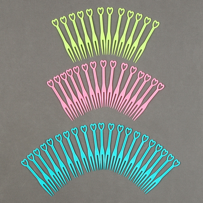 Шпажки &laquo;Сердечки&raquo;, набор 50 шт., цвет МИКС