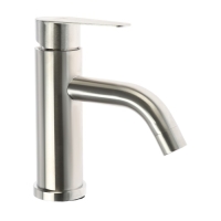 Смеситель для раковины ZEIN Z3483, картридж керамика 35 мм, нержавеющая сталь, сатин Смеситель для раковины ZEIN Z3483, картридж керамика 35 мм, нержавеющая сталь, сатин