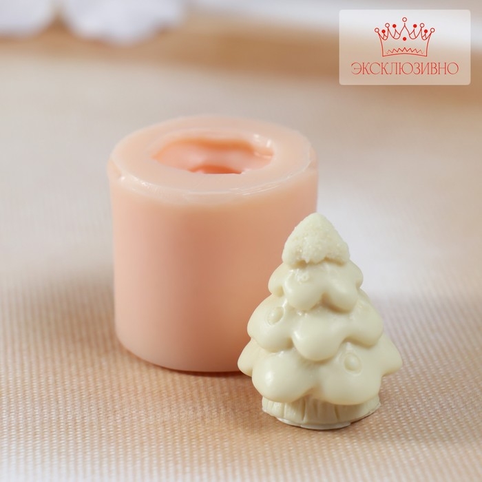 Молд силикон "Ёлка снежная" 2,4х2,4х3 см