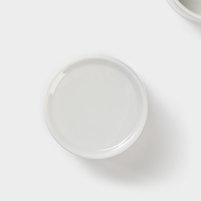 Набор соусников керамических на деревянной подставке &laquo;Стильный Мишка&raquo;, 3 предмета: 2 соусника 120 мл, подставка