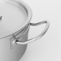 Кастрюля из нержавеющей стали Hanna Knövell с крышкой, 3 л, d=20 см, h=9,5 см, толщина стенки 0,6 мм, индукция Кастрюля из нержавеющей стали Hanna Knövell с крышкой, 3 л, d=20 см, h=9,5 см, толщина стенки 0,6 мм, индукция