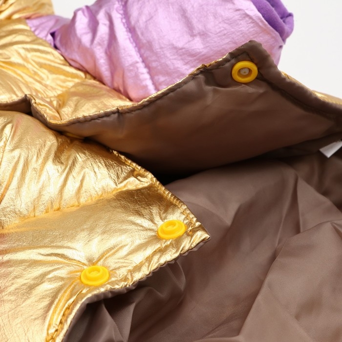 Комбинезон Комбинезон "Блик" с утяжкой, размер 16 (ДС 36 см, ОГ 46 см, ОШ 35 см), золото-лавандовый