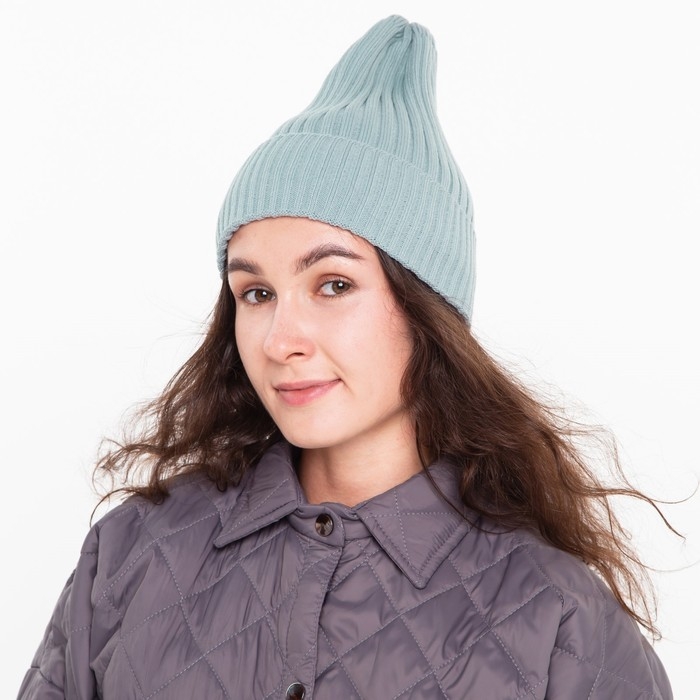 Шапка женская демисезонная, цвет оливковый, размер 52-56 Шапка женская демисезонная, цвет оливковый, размер 52-56