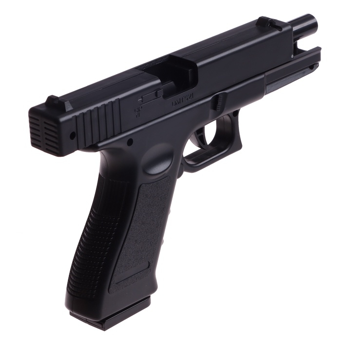 Пистолет &laquo;Глок&raquo;, мягкие пули и вылетающие гильзы, автоматическая перезарядка