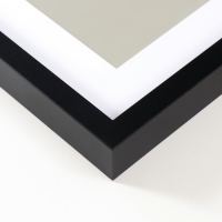 Фоторамка МДФ "Valerie" 40х50 см с паспарту 30х40 см, чёрный (пластиковый экран)