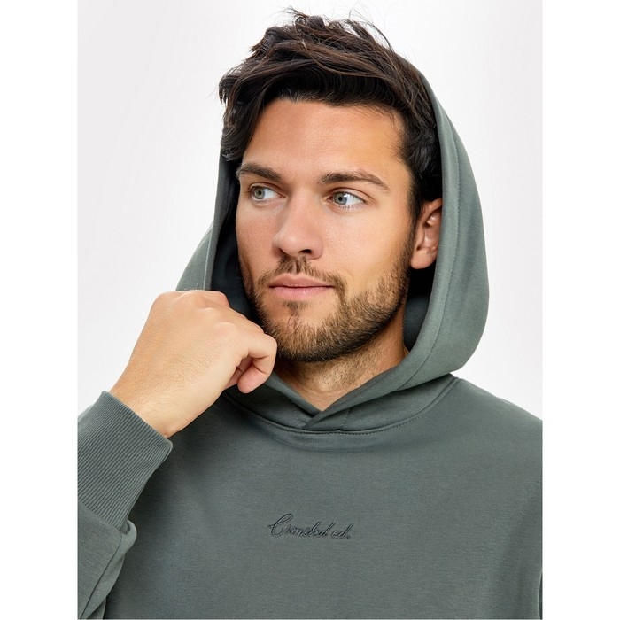 Толстовка мужская НАЧЁС, цвет хаки, размер 48