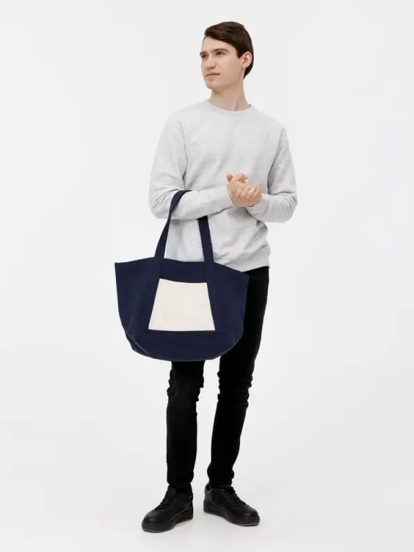 Шопер Shophop, синий с неокрашенным