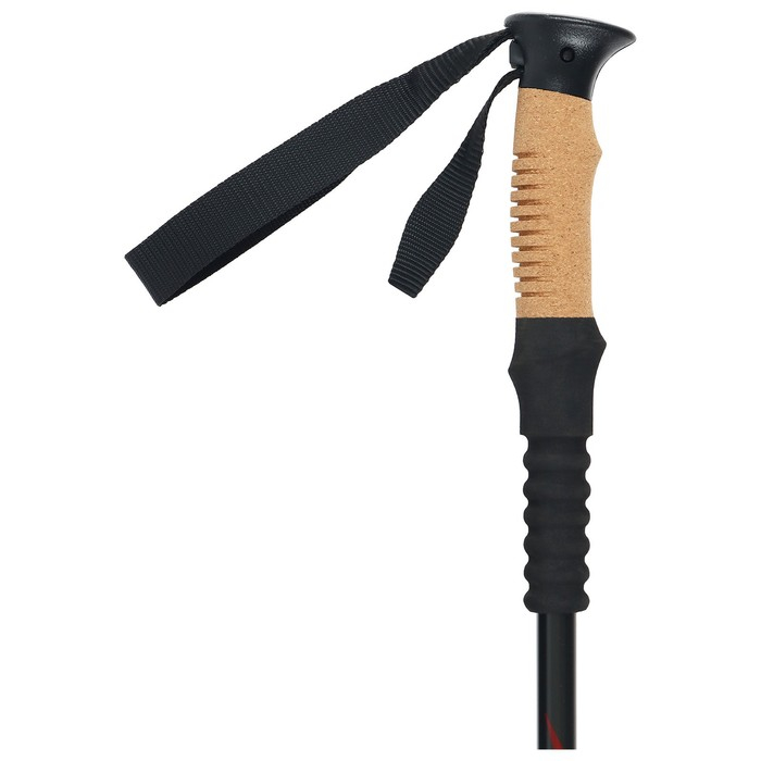 Палка для скандинавской ходьбы ONLITOP, телескопическая, 3 секции, до 135 см, цвет чёрный Палка для скандинавской ходьбы ONLITOP, телескопическая, 3 секции, до 135 см, цвет чёрный