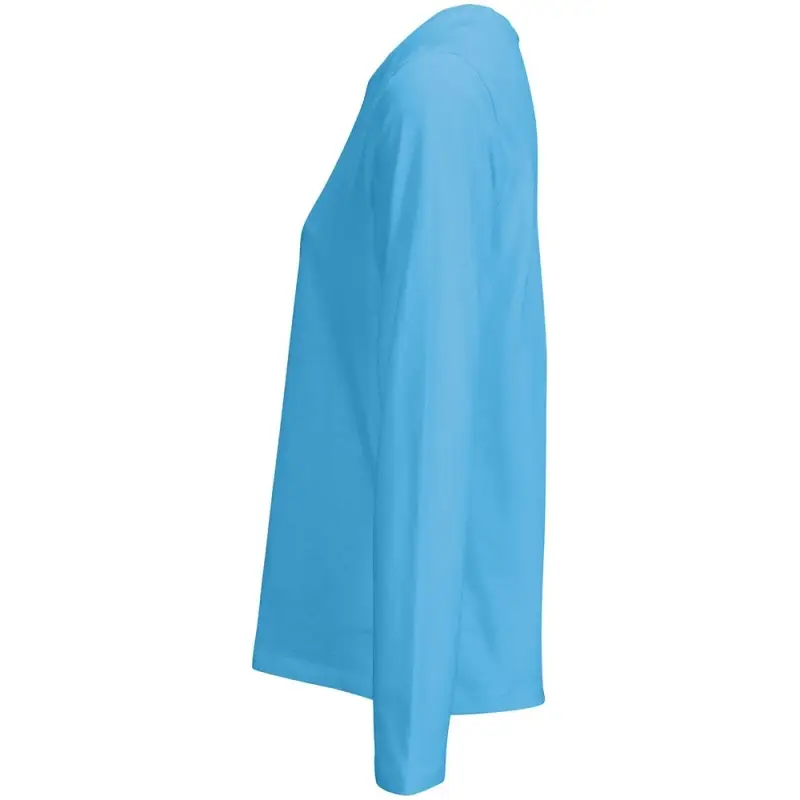 Футболка с длинным рукавом женская Monarch Women, ярко-бирюзовая, размер XS