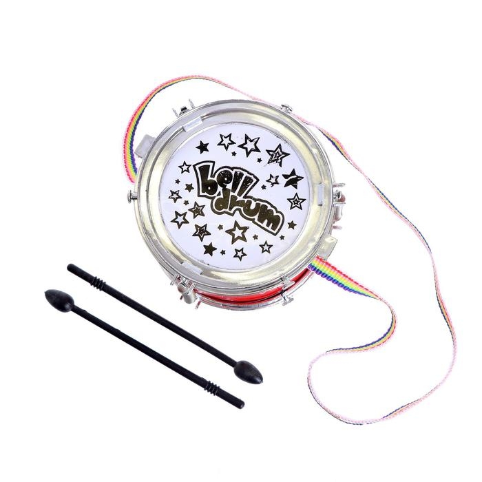 Игрушка барабан &laquo;Весёлые минутки&raquo;, d=11 см, для детей, цвета МИКС