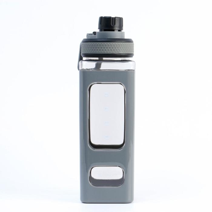 Бутылка для воды Бутылка для воды "Гава", 700 мл, 24 х 7 см, серая