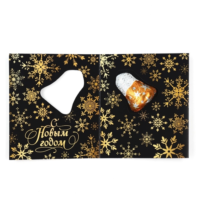 Открытка с фигуркой из глазури «Снежинки», 18 г Открытка с фигуркой из глазури «Снежинки», 18 г