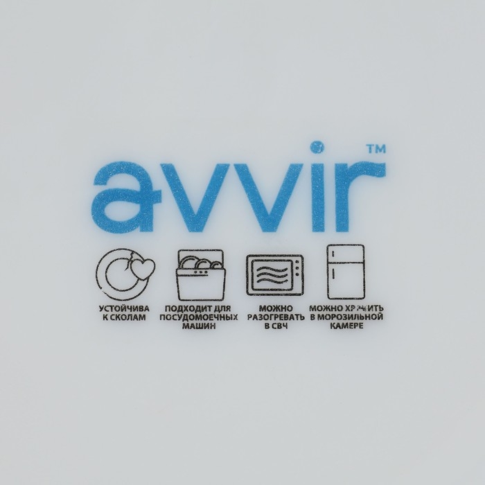 Набор обеденных тарелок &laquo;Дива&raquo;, d=23 см, 6 шт, стеклокерамика, цвет белый