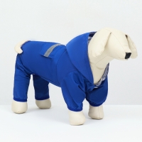 Комбинезон для собак, демисезонный с подкладом, размер 2XL (ДС 42, Ог 56 см), синий