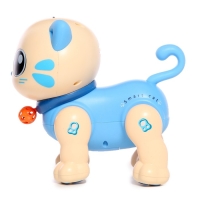 Робот кот &laquo;Пультовод&raquo; ZHORYA, на пульте управления, интерактивный: сенсорный, звук, свет, на батарейках, на русском языке, синий