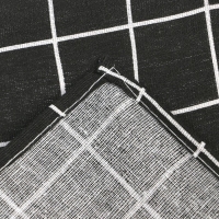 Фартук Экономь и Я Клетка.цвет черный, 56*70&plusmn;4см, 100% хл, рогожка