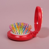 Расчёска массажная, складная, с зеркалом, d = 6,5 см, рисунок МИКС Расчёска массажная, складная, с зеркалом, d = 6,5 см, рисунок МИКС