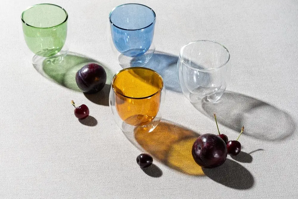 Стакан с двойными стенками Glass Bubble, желтый Стакан с двойными стенками Glass Bubble, желтый