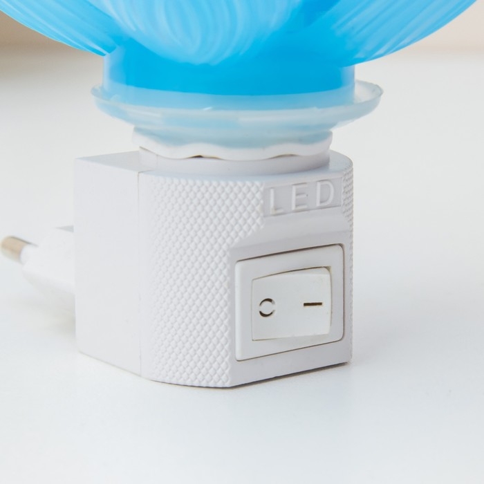 Ночник Ночник "Голубой цветок" LED 8х8х12 см RISALUX