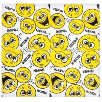 Салфетки бумажные однослойные «Смайлы. Пожелания», 24 × 24 см, в наборе 20 шт. Салфетки бумажные однослойные «Смайлы. Пожелания», 24 × 24 см, в наборе 20 шт.