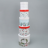 Набор подарочных коробок 5 в 1 &laquo;Чудес и волшебства&raquo;, 13 х 14 ‒ 19.5 х 22 см, Новый год