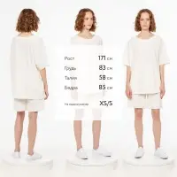 Футболка унисекс T2, молочно-белая, размер XL/XXL