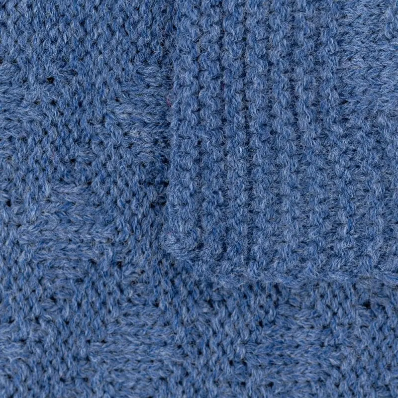 Плед Snippet, синий меланж (джинс)