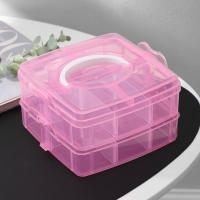 Органайзер для хранения, 2 яруса, 12 ячеек, 16&times;15&times;9 см, цвет МИКС