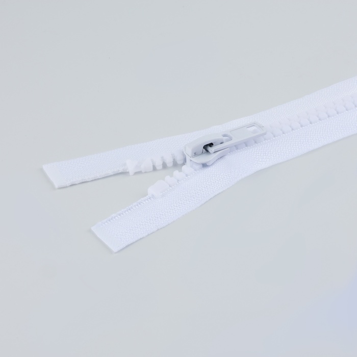 Молния &laquo;Трактор&raquo;, №8, разъёмная, замок автомат, 90 см, цвет белый