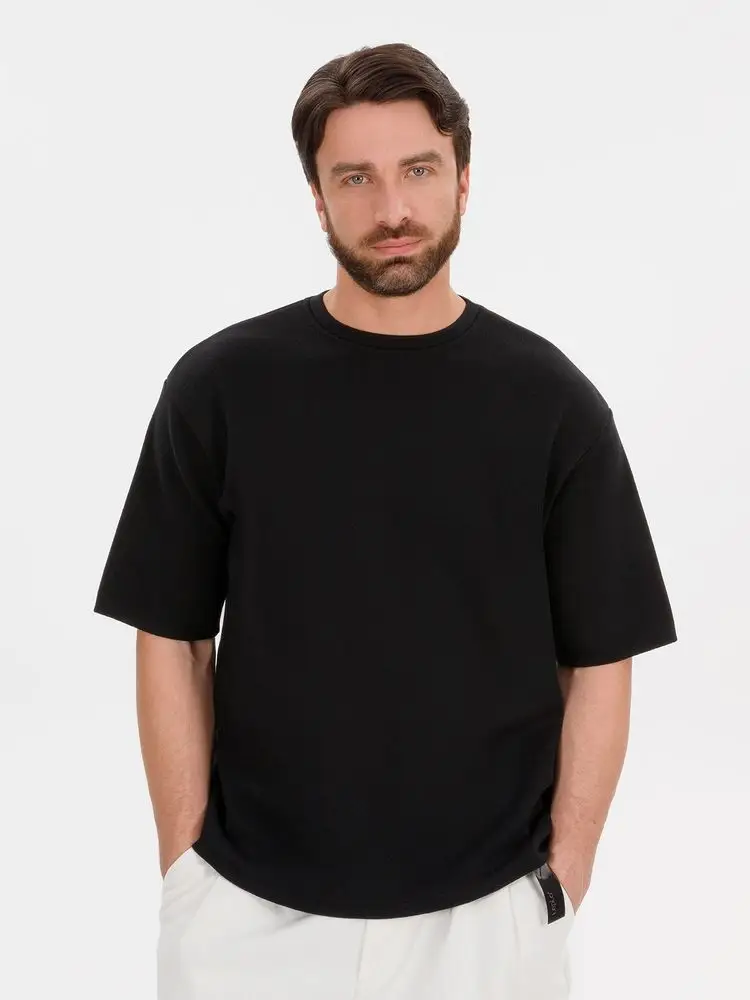 Джемпер с коротким рукавом Siluetti Volumica, черный, размер M/L