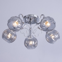 Люстра "Эшли" 5х40Вт Е27 Хром 55х55х20см Люстра "Эшли" 5х40Вт Е27 Хром 55х55х20см