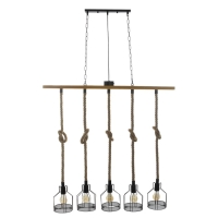 Светильник "Рольф" 5хЕ27 60Вт черный 101х30х20см BayerLux