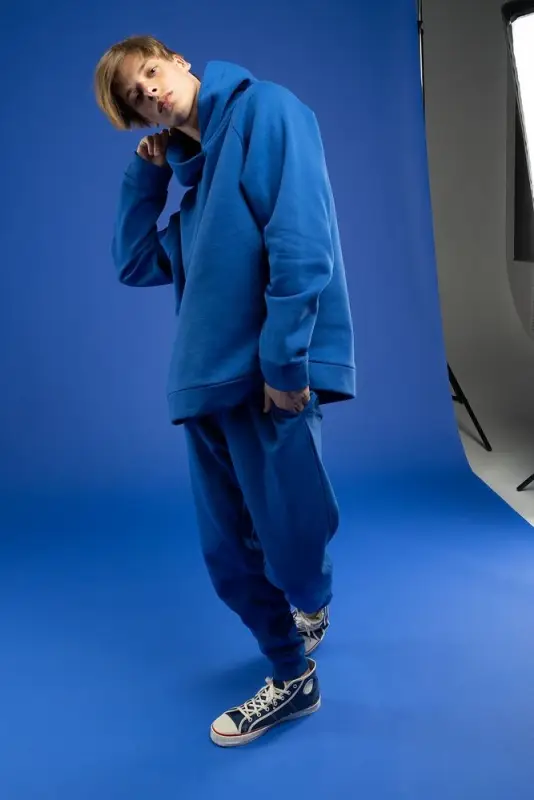 Худи унисекс H1, синее, размер XS/S