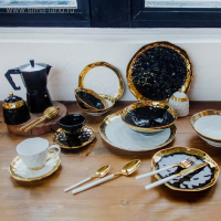 Столовые приборы из нержавеющей стали Magistro «Версаль», 4 предмета, цвет ручек белый Столовые приборы из нержавеющей стали Magistro «Версаль», 4 предмета, цвет ручек белый